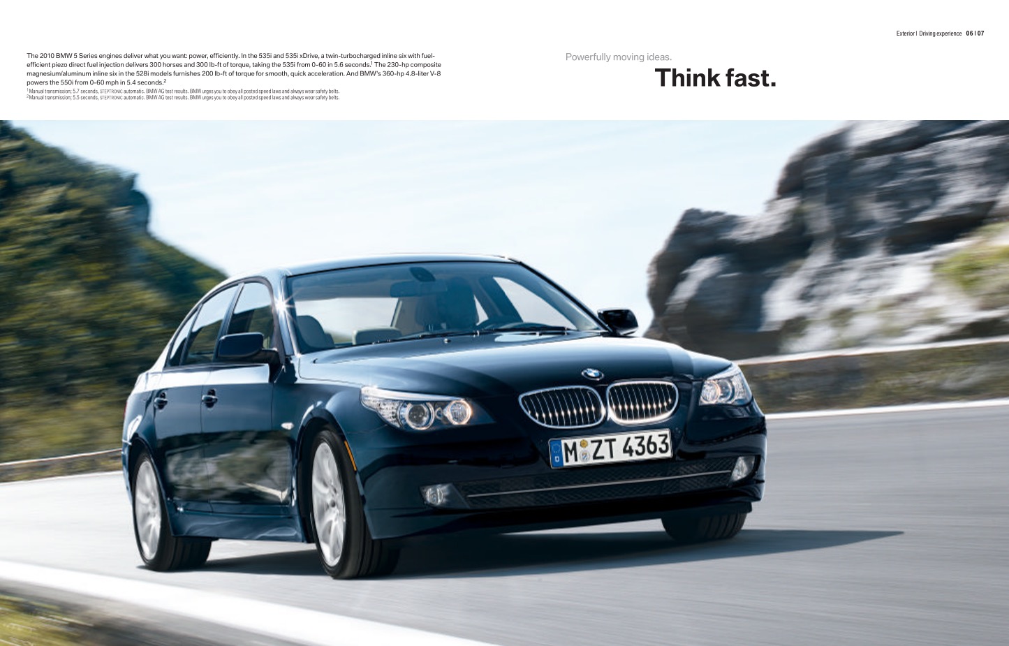 2010 BMW 5-Series Brochure Page 27